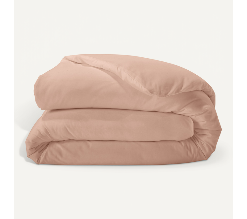 Housse De Couette Unie En Percale De Coton - 300x240 Cm - Pêche