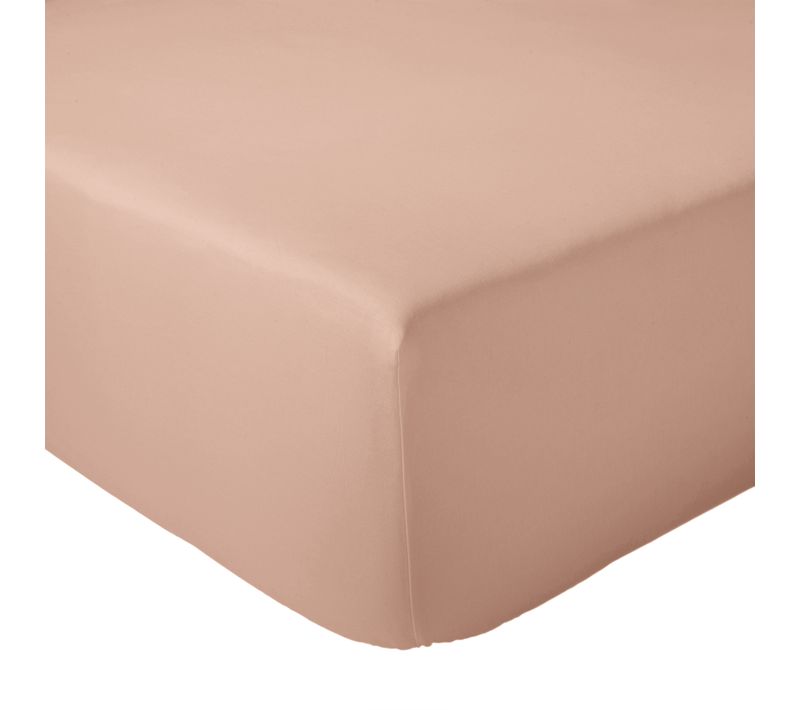Drap-housse Pour Lit Relevable Percale De Coton Uni Bonnet 30 Cm - 200x200 Cm - Pêche
