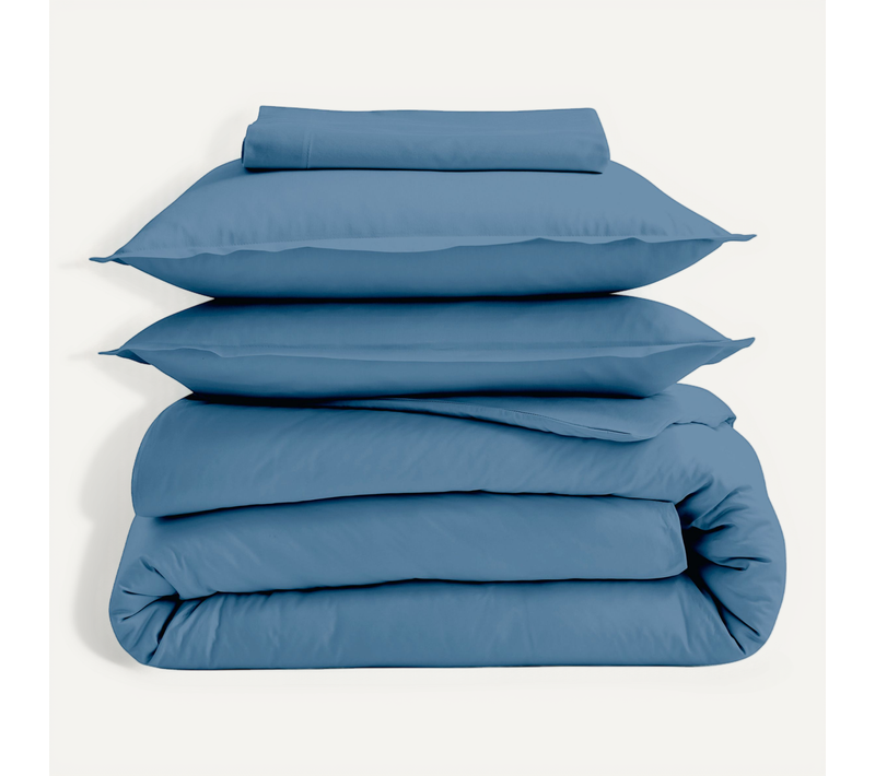 Drap-housse Percale De Coton Uni Bonnet 40 Cm - 160x200 Cm - Ardoise