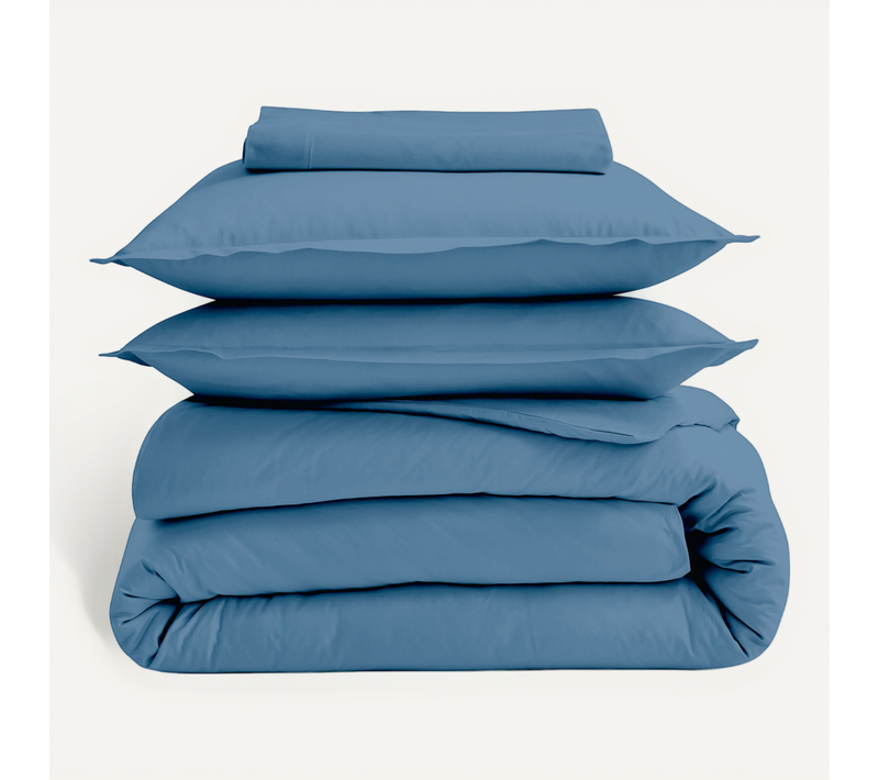 Drap-housse Percale De Coton Uni Bonnet 40 Cm - 200x200 Cm - Ardoise