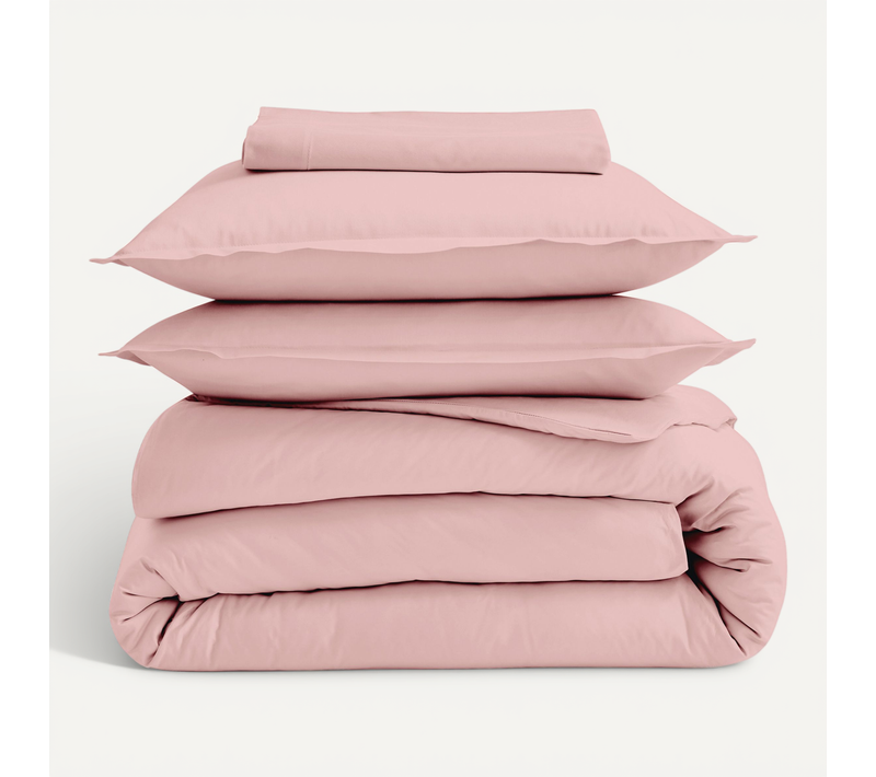 Drap-housse Percale De Coton Uni Bonnet 30 Cm - 90x190 Cm - Rose