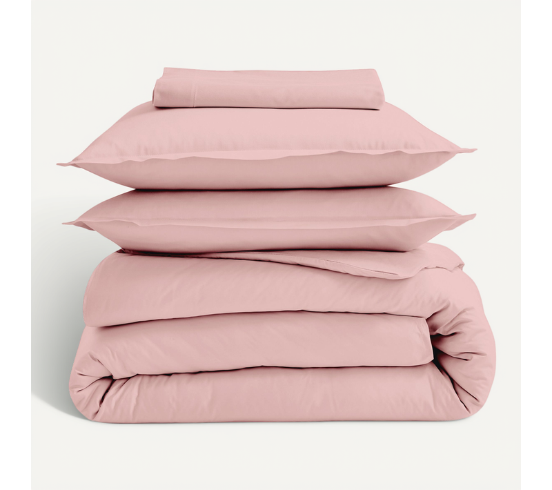 Drap-housse Percale De Coton Uni Bonnet 40 Cm - 180x200 Cm - Rose