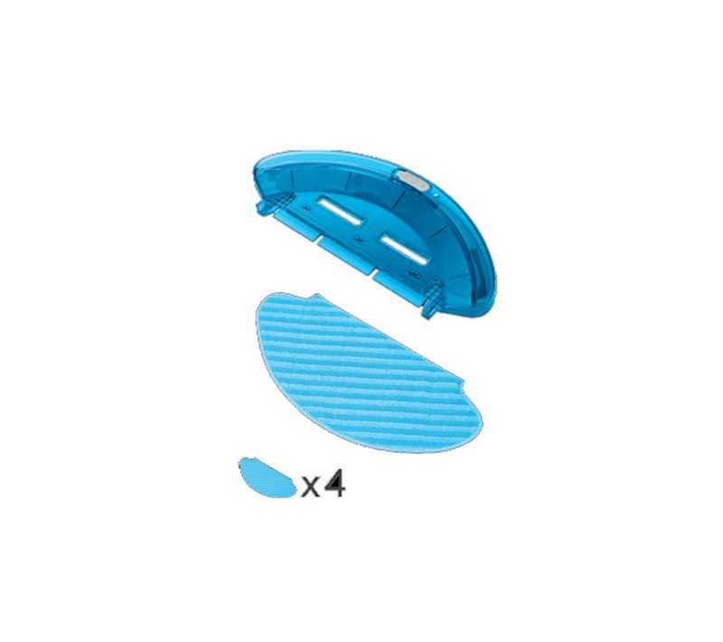 Lingette Microfibre Par 4 + Support  Zr690002 Pour Aspirateur Robot Rowenta Smart Force Essent [...]