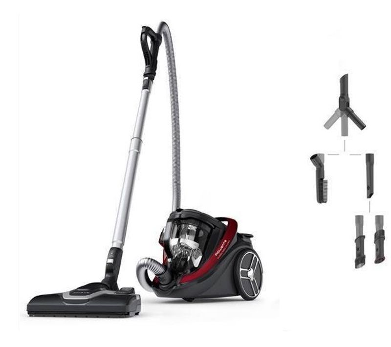 Aspirateur Sans Sac Silent Force Cyclonic 500w 59db Rouge/noir - Ro7933ea