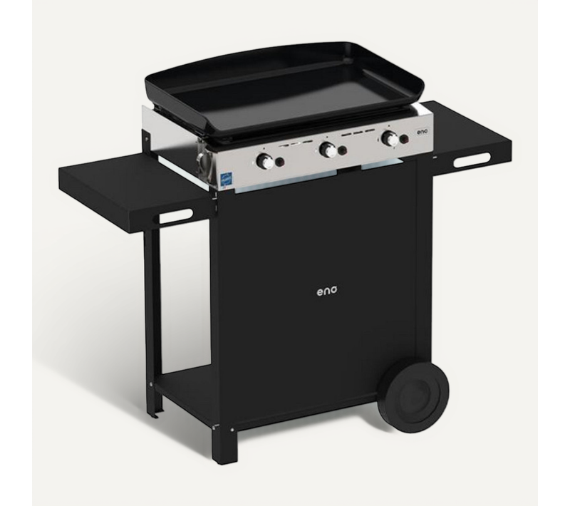 Plancha Gaz 6300w Plaque Fonte Émaillée 62x36cm Avec Chariot - 55658385