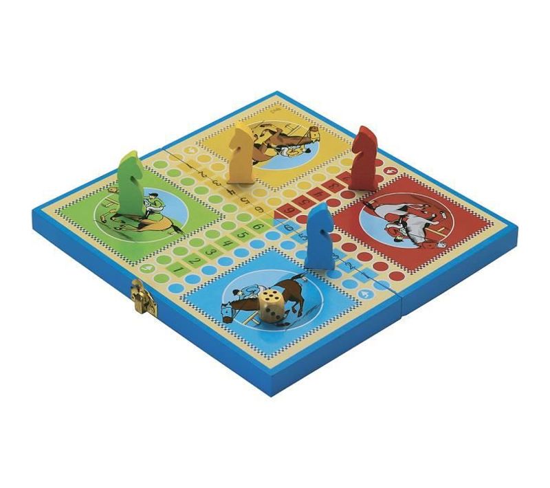 Jeu De Société Jeu Des Petits Chevaux - 66340 - Coffret En Bois
