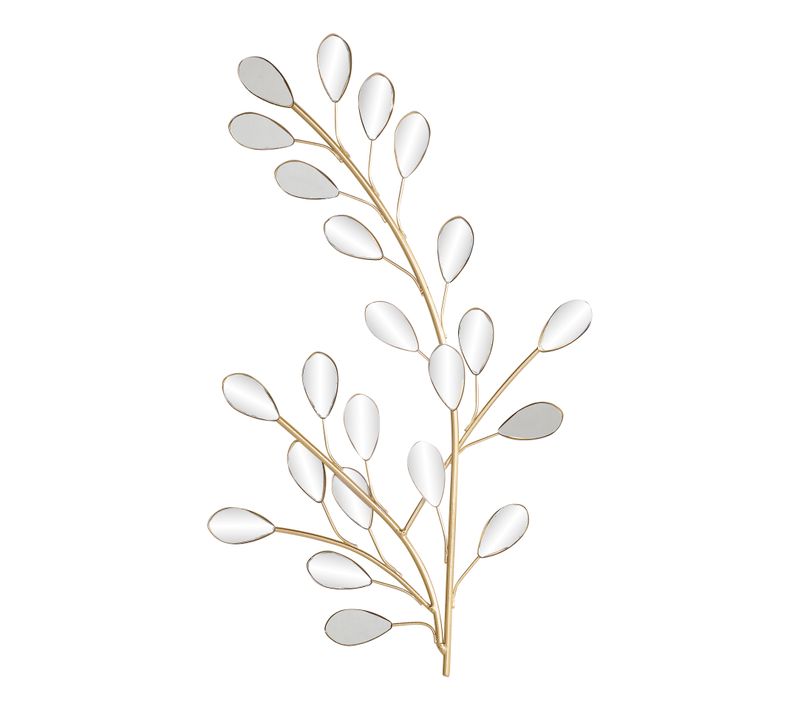 Olivier déco murale H. 51 cm  Doré