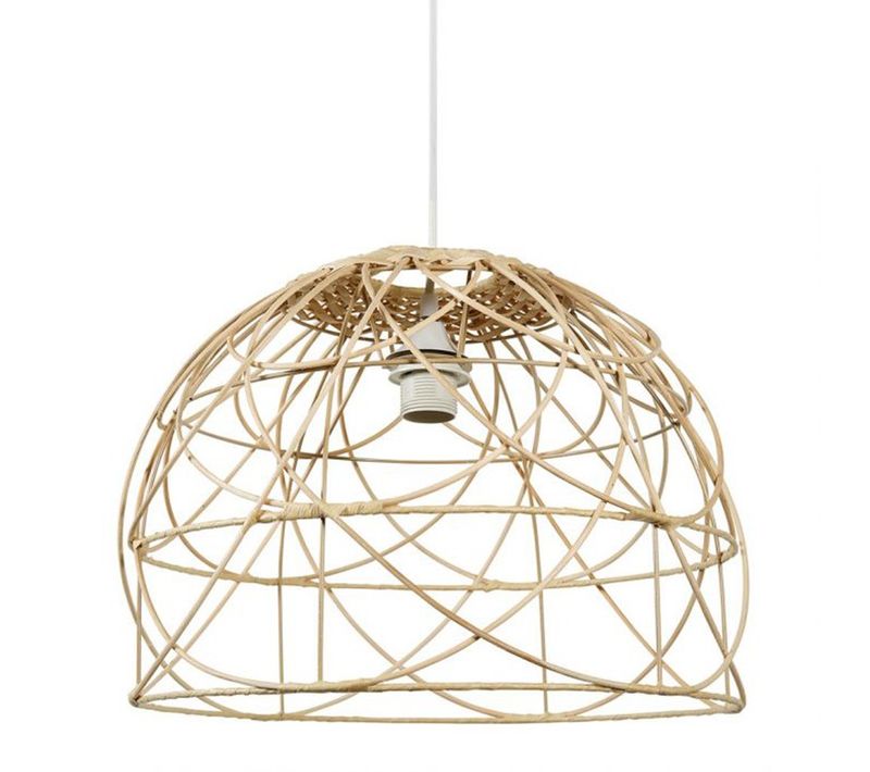 Suspension En Rotin Victoria D43 Gm - Naturel Clair