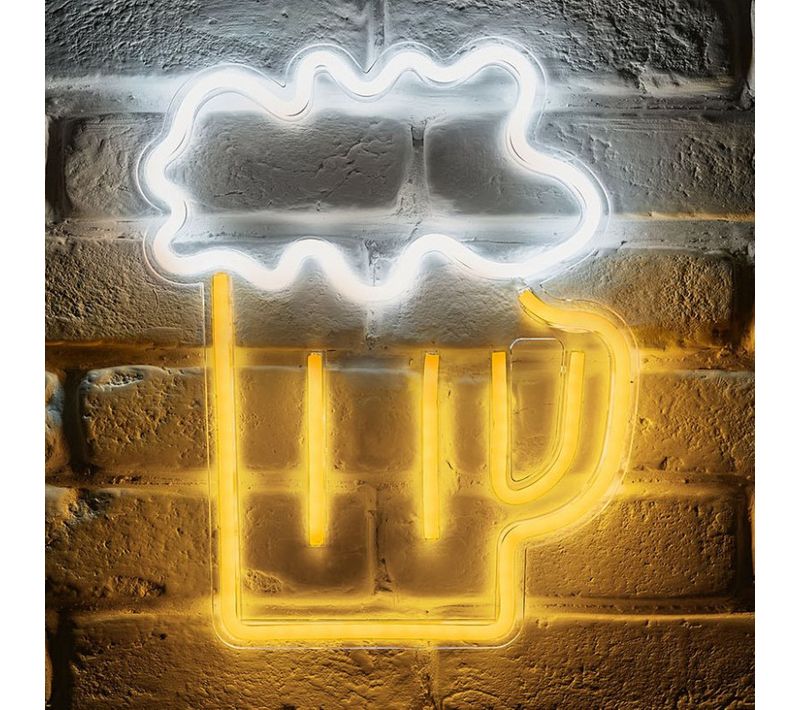 Néon Mural USB Chope De Bière Ostaria