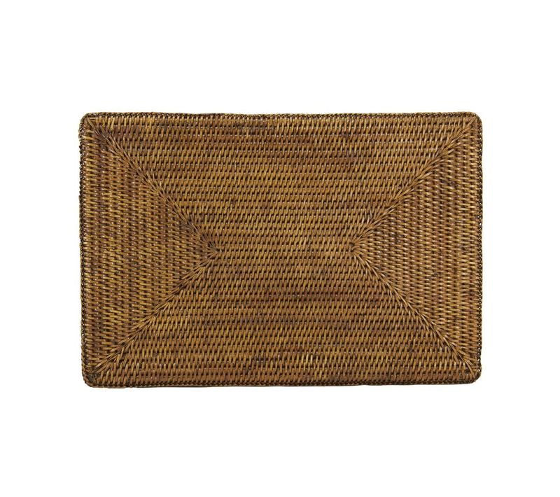 Set De Table Rectangulaire En Rotin Rotin Antique