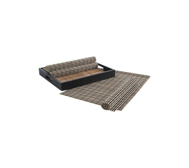 Sets De Table En Bambou (lot De 6) + Plateau