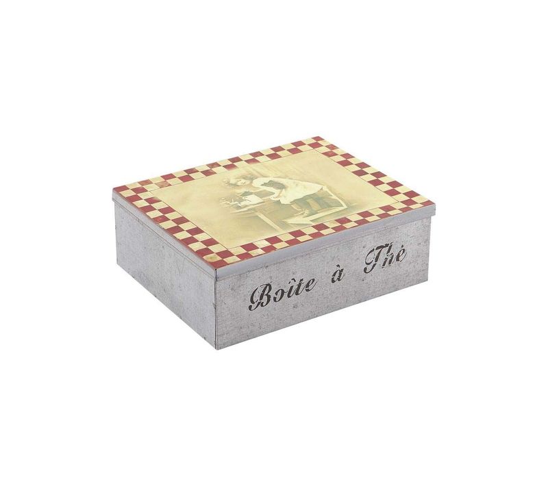 Boite à Thé En Métal 6 Compartiments