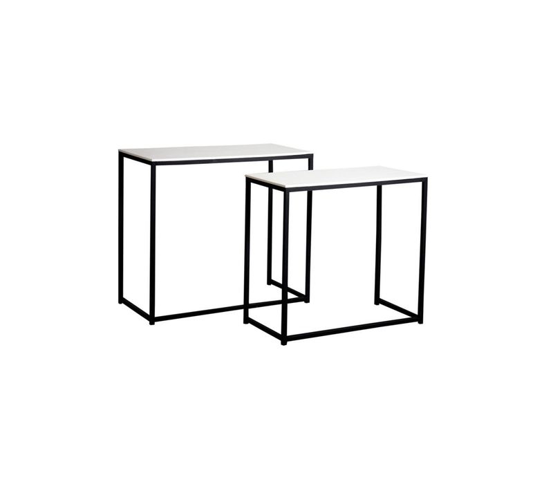 Console En Bois Et Métal (lot De 2)