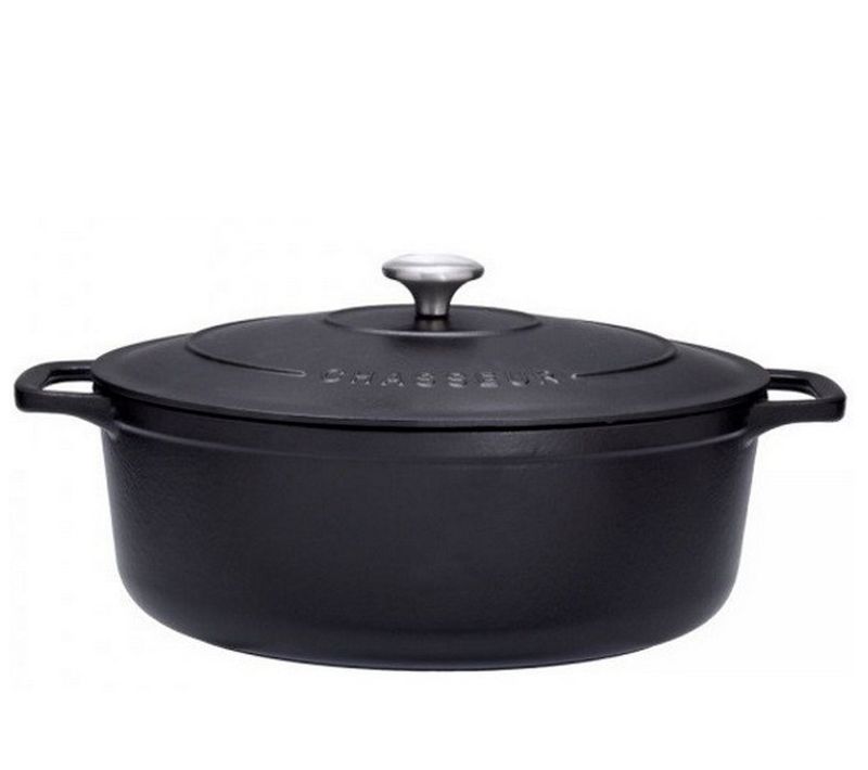 Cocotte Ovale En Fonte émaillée 31cm Noire Sublime Puc473101