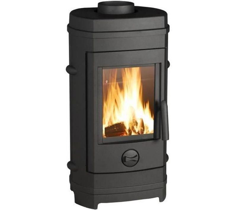 Poêle à Bois Remilly - Puissance Optimale: 7 Kw - Max: 10,5 Kw - Bûches 34 Cm Max - Fonte