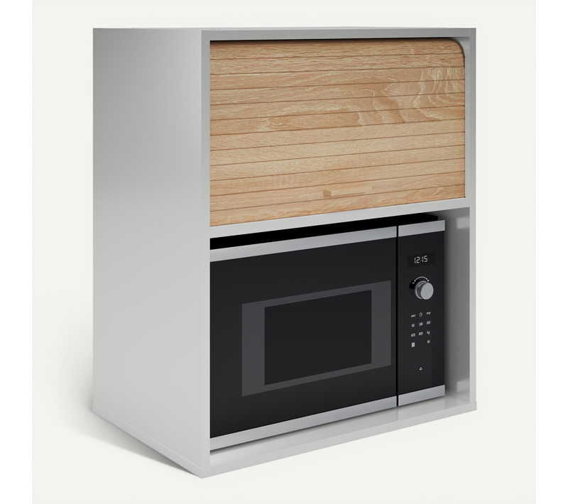 Meuble De Rangement Pour Micro-ondes à Suspendre Ou à Poser, L.60 Cm X Ht. 72 Cm X P. 40 Cm