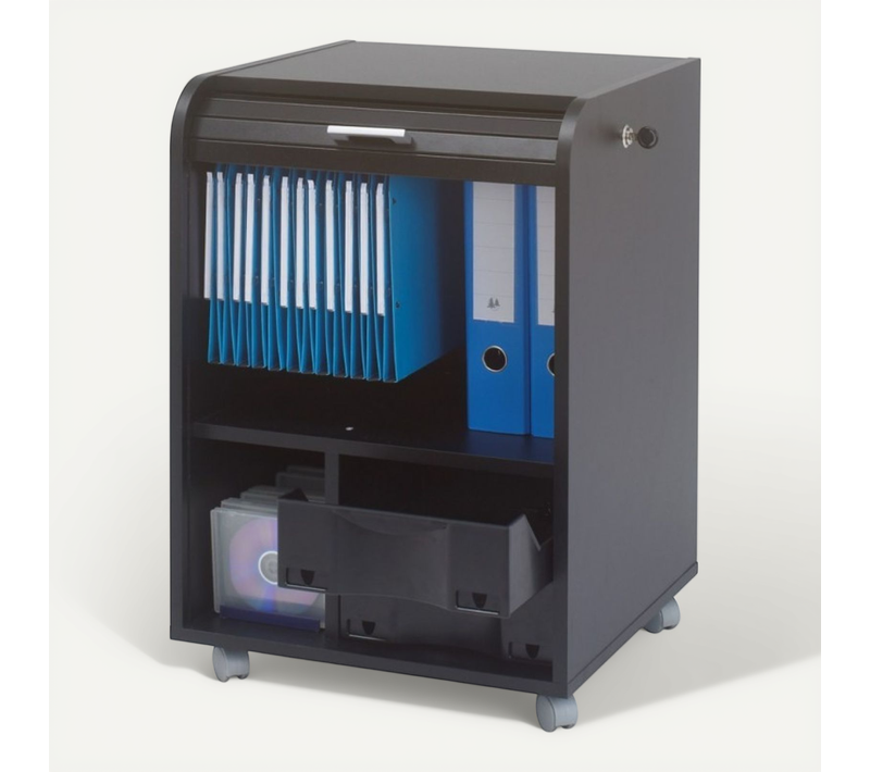 Caisson De Bureau Noir Sur Roulettes - Coloris: Drapeau Anglais 701