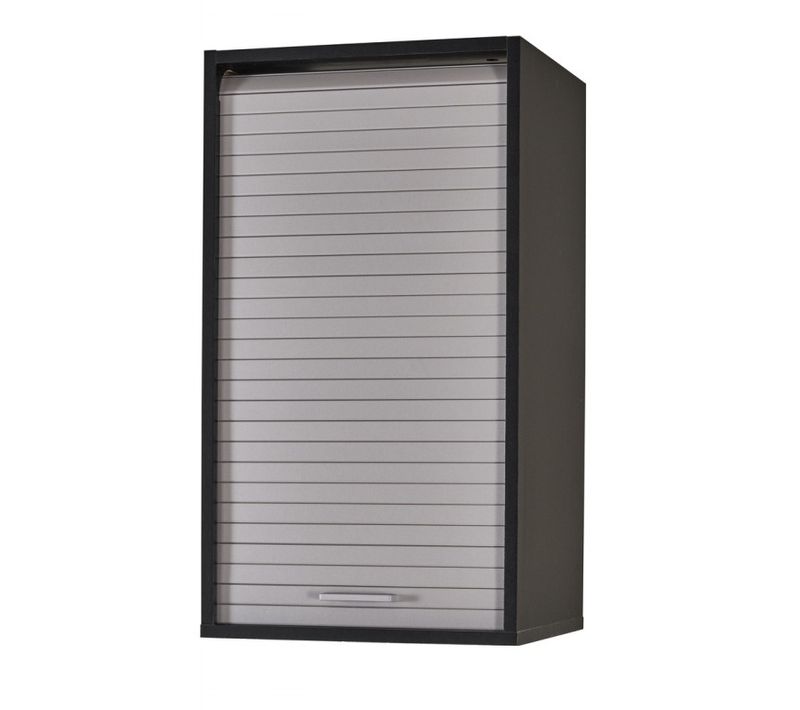 Meuble Cuisine Noir Bicolore 40 Cm H 72 Cm - Coloris: Aluminium