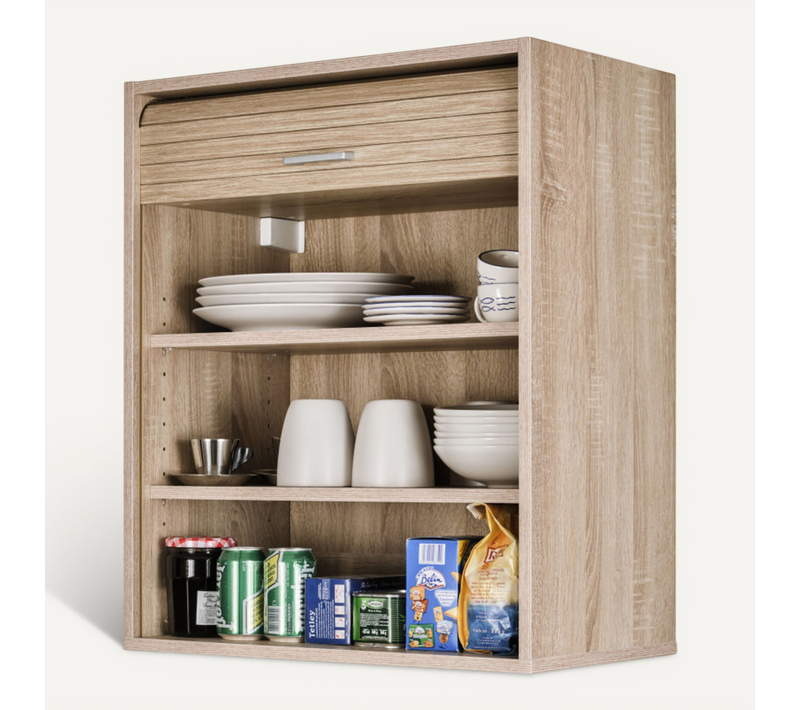 Meuble De Cuisine Chêne 2 Etagères L 60 H 72 P 35 Cm