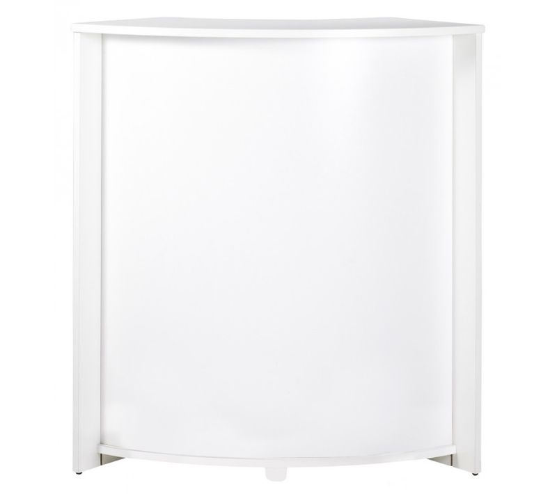 Meuble Comptoir Bar 96 Cm Blanc 3 Niches - Coloris: Blanc