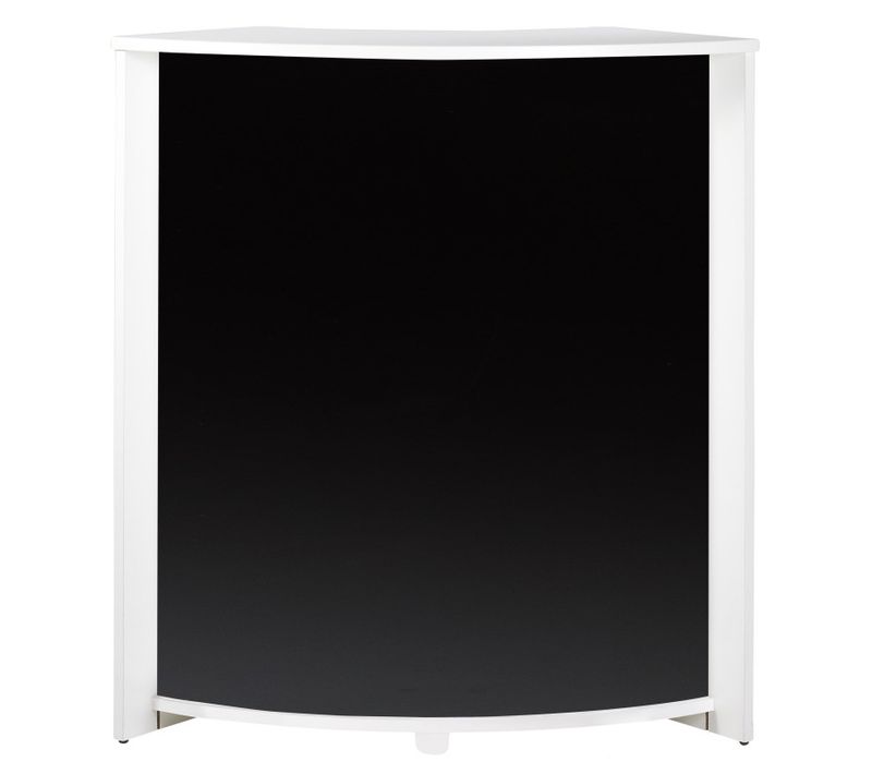 Meuble Comptoir Meuble Bar 96 Cm Face Noire 3 Niches 96,7 X 104,8 X 44,9 Cm - Coloris: Blanc