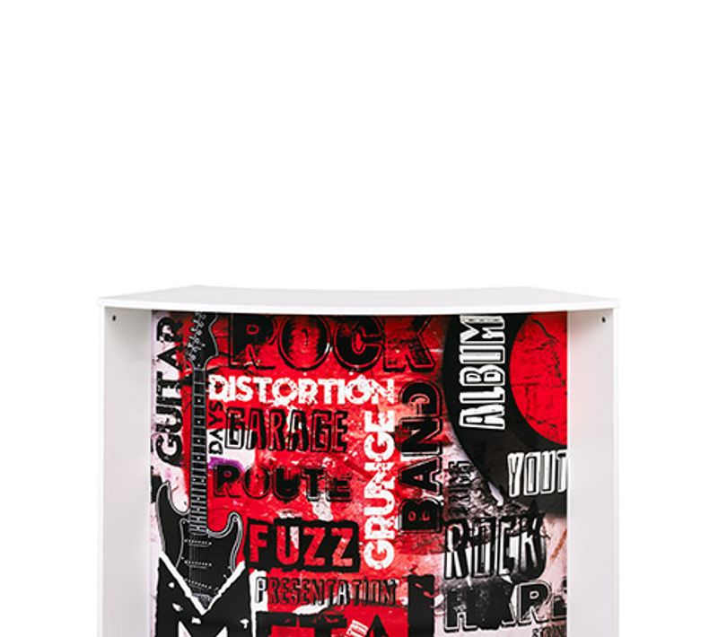 Comptoir D'accueil 2 Portes Blanc 135 Cm - Coloris: Rock 451
