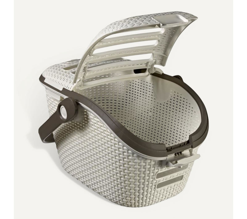 Panier De Transport Pour Animaux 51 X 38 X 33 Cm Blanc