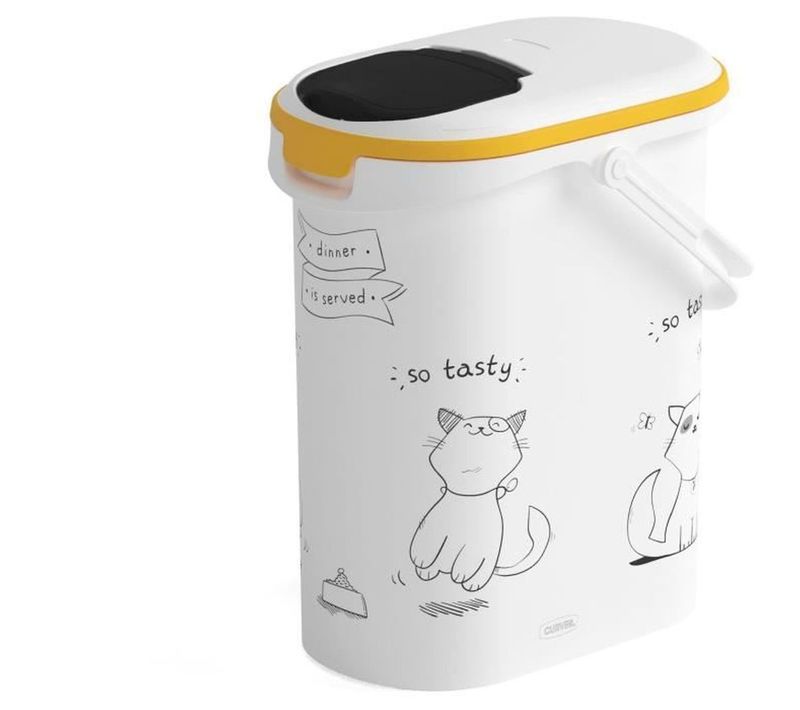 Conteneur Nourriture Chat 10l Rectangulaire Étanche Avec Godet Et Jauge
