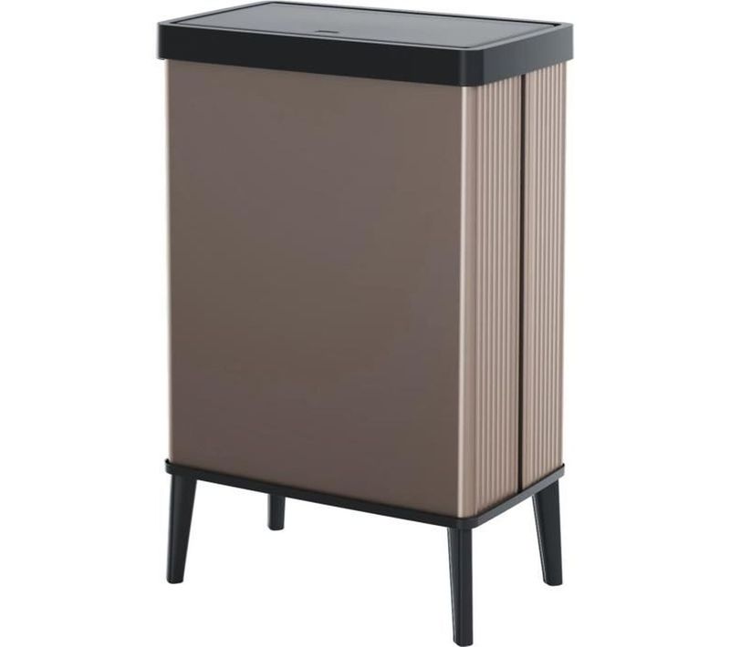 Poubelle De Cuisine 54 L Rose Perle - Ouverture Tactile, Profil Mince