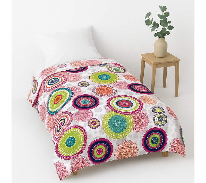 Couette Tempérée Imprimée Design - 1 Personne 140x200 - Mi Saison