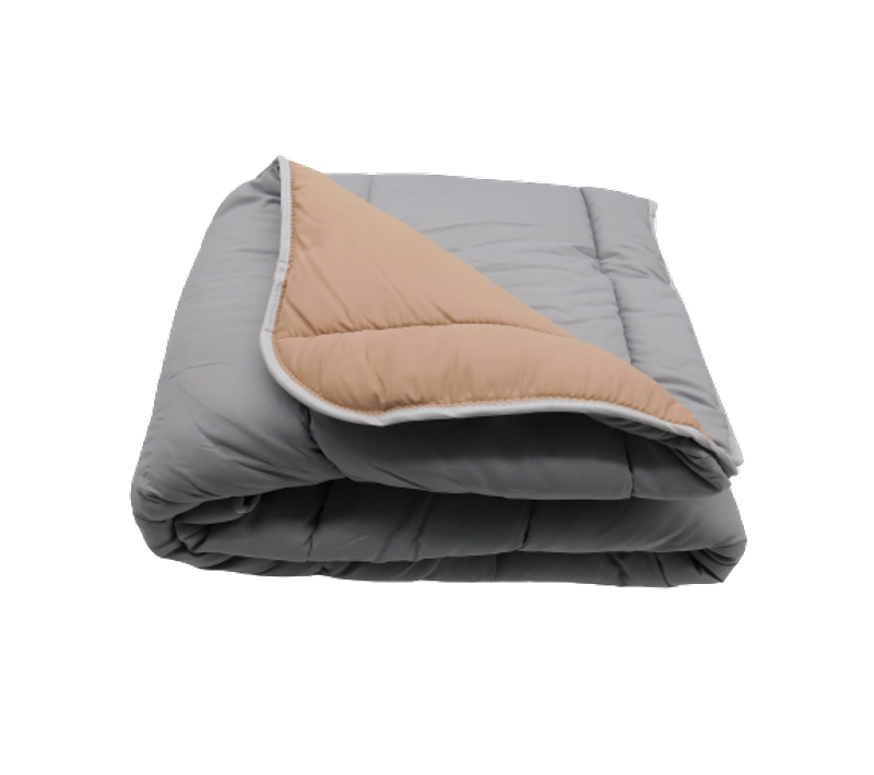 Couette Tempérée Gris Clair/sable - 1 Personne 140x200 - Mi Saison