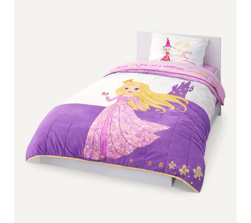 Couette Enfant Tempérée Imprimée Princesse / Fée - 1 Personne 140 X 200 - Toutes Saisons - Mortreux