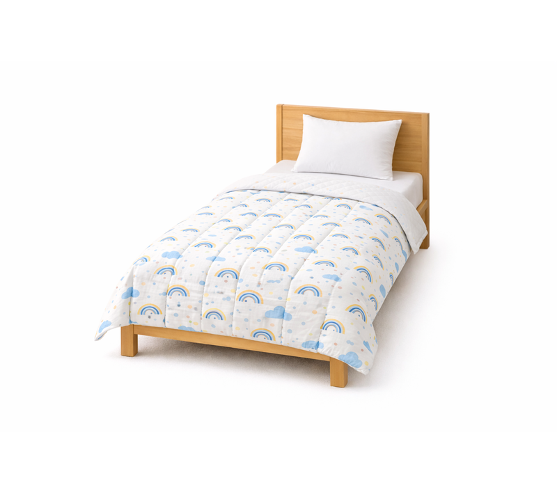 Couette Légère Imprimée Rainbow /non Tissé Blanc - 1 Personne 140x200 - Légère