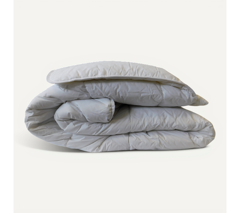Couette Chaude Coton Percale Anti Acariens - 1 Personne 140x200 - Spécial Hiver - Mortreux