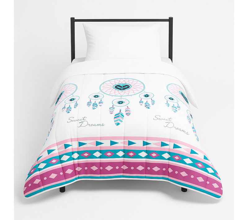 Couette Tempérée Attrape Rêve Couleur - 1 Personne 140 X 200 - Toutes Saisons