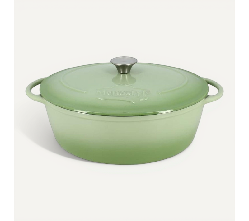 Cocotte En Fonte Émaillée 7 L D.29 Cm - Tous Feux Dont Induction, Vert