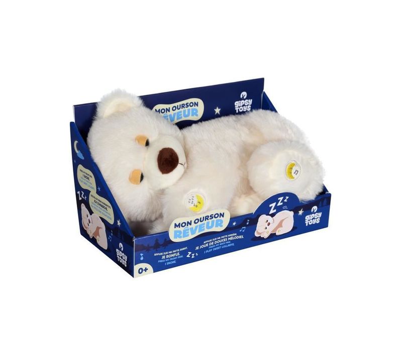 Peluche - Gipsy Toys - Ourson Reveur Sonore - 30cm