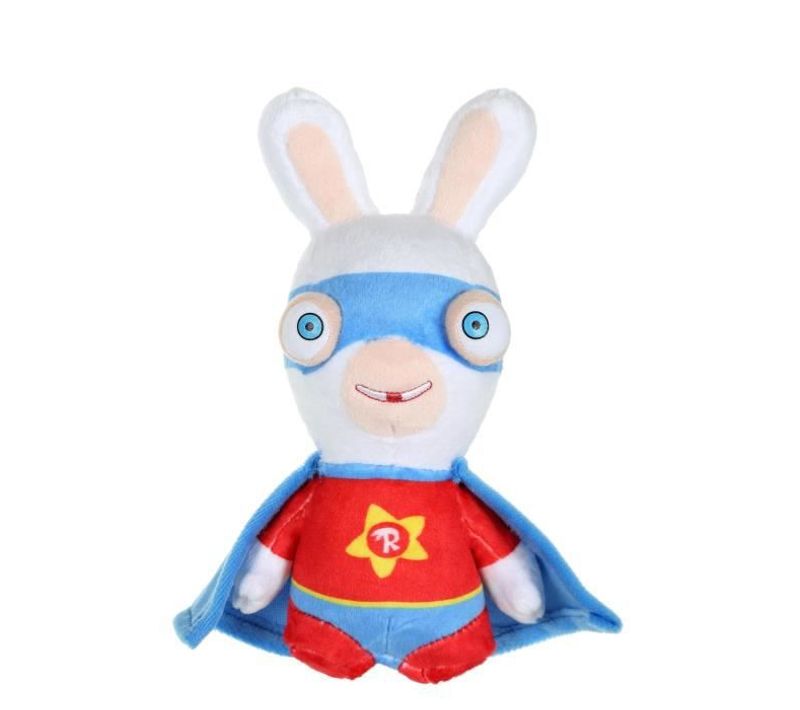 Peluche Super-héros Rouge Sonore Lapins Cretins
