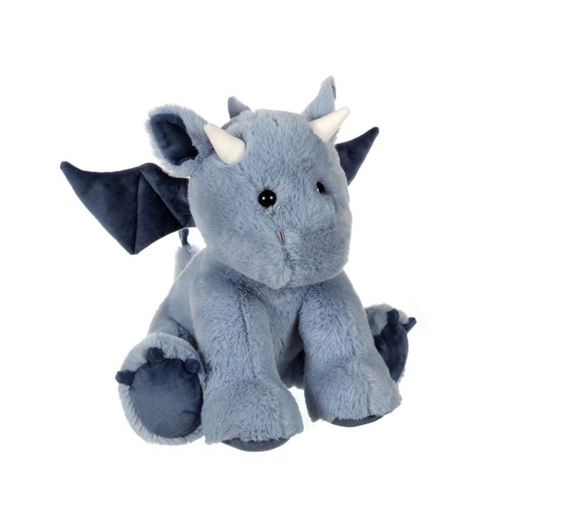 Peluche Dragon Floppy 30 Cm - Bleu Jeans, Douce Et Hypoallergénique