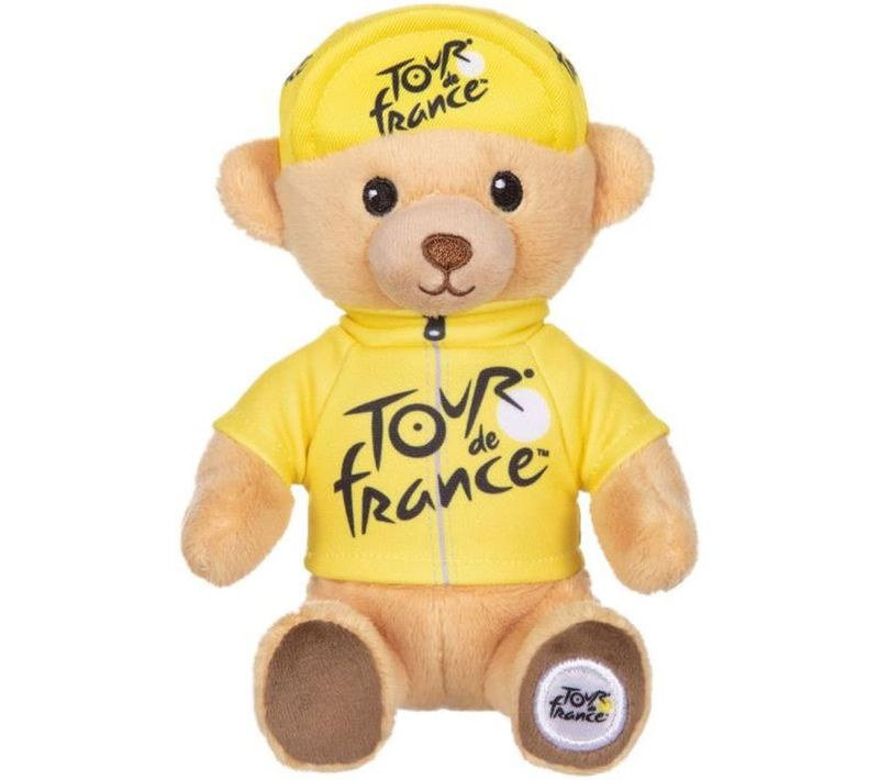 Ours Peluche Tour De France 15 Cm - Maillot Jaune Et Casquette