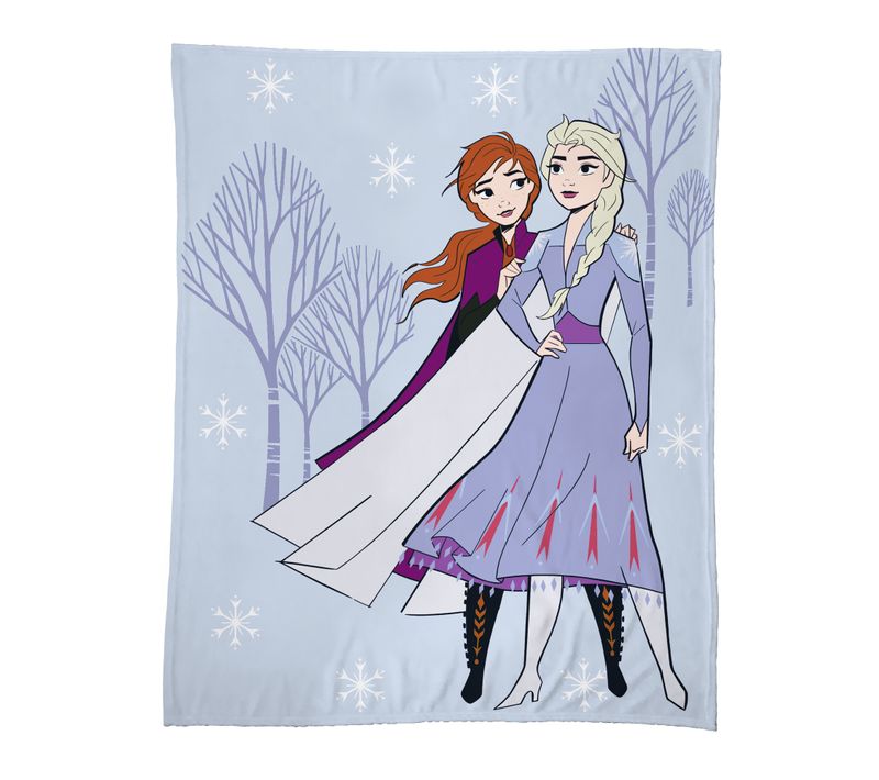 Plaid Polaire Imprimé 100% Polyester, Disney Home Frozen Sisters Violet 125x150cm
