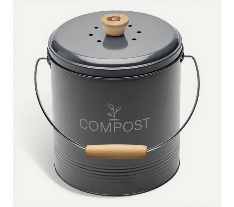 Seau à Compost Rond 4.5l Gris 040605