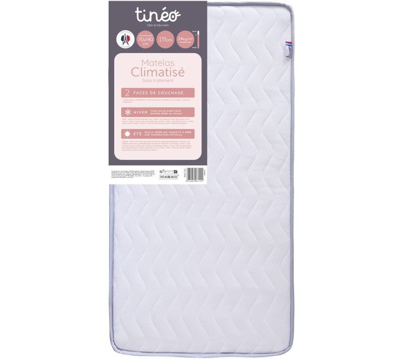 Matelas Bébé Climatisé Compressé - 70 X 140 Cm - Epaisseur 11 Cm -
