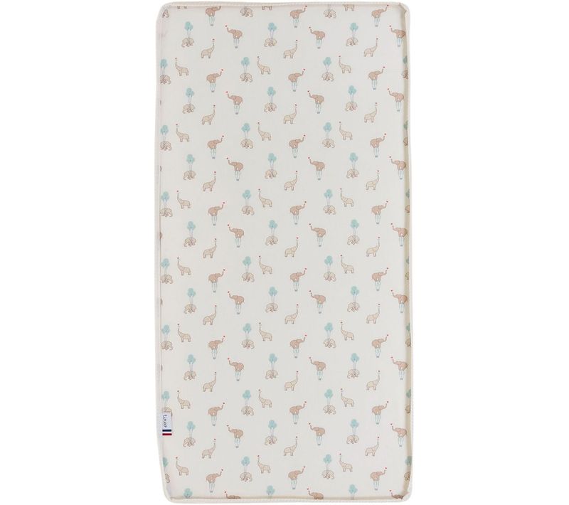Matelas Bébé Confort Fun 60x120x8 Cm - Mousse 20 Kg/m3, Motif Éléphants