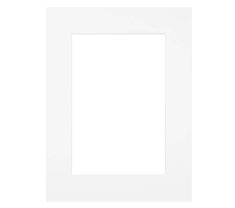 Passe-partout Blanc 30x40 Cm Ouverture 24x30 Cm Blanc