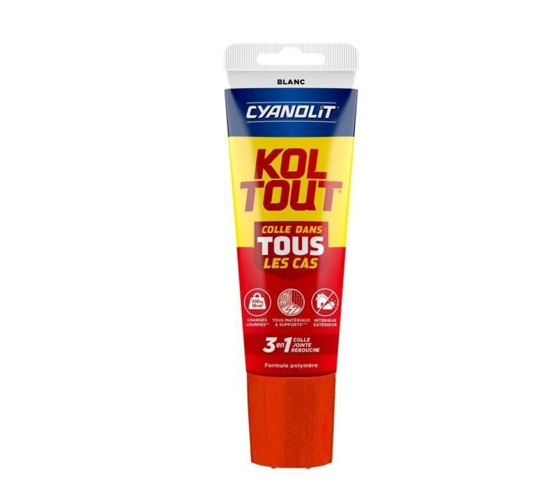 Colle De Fixation Et D'étanchéité - Blanc - Tube 125 Ml - Polyvalente - Haute Résistance Et Flexible