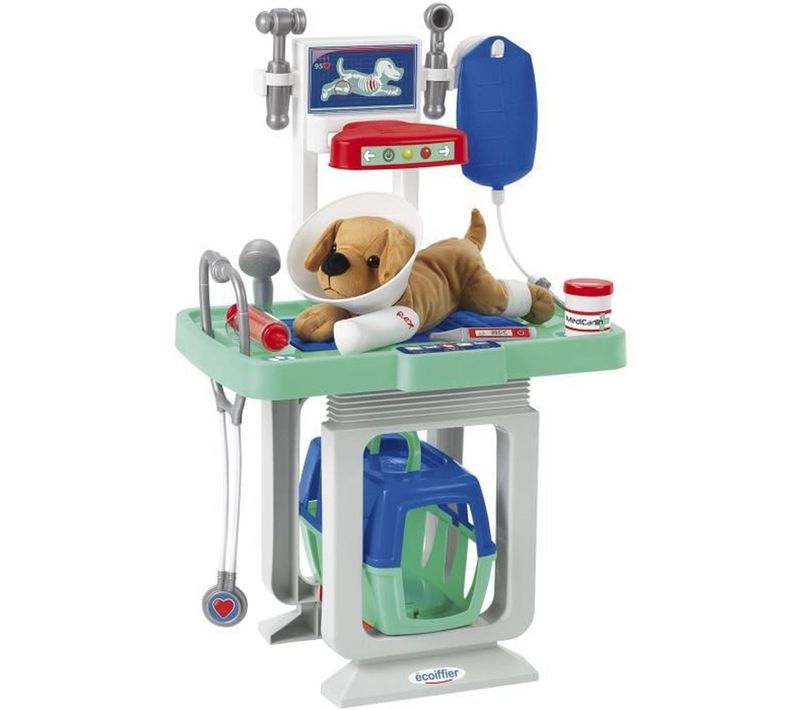 Clinique Vétérinaire 10 Pièces - Table D'examen Avec Baignoire Et Peluche Chien