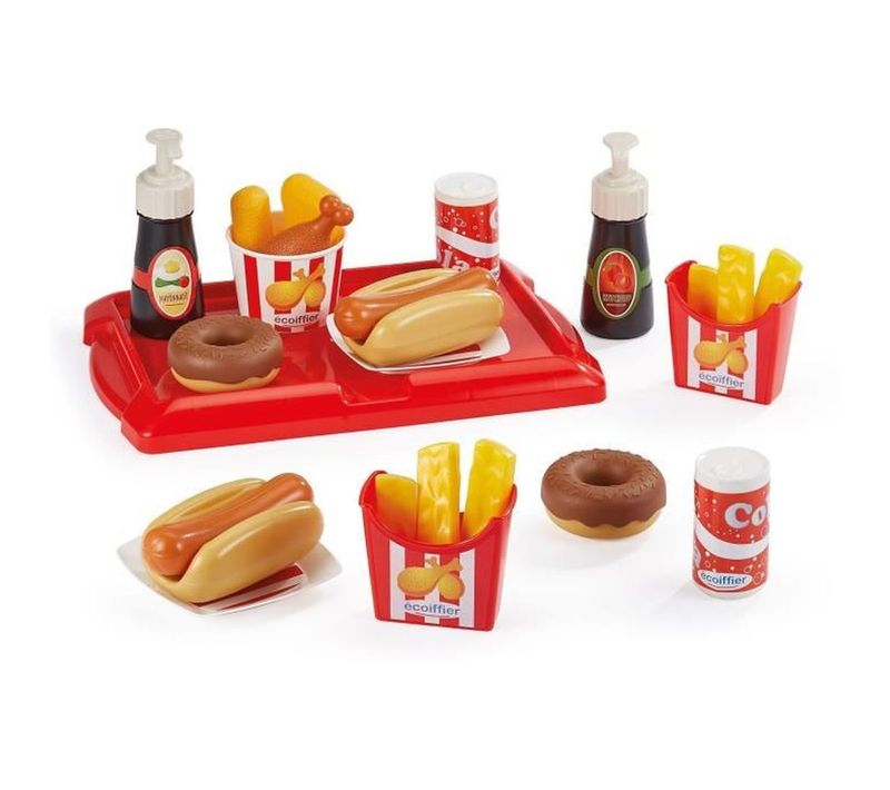 Coffret Hot Dog 25 Accessoires - Dinette Fast-food Pour 18+ Mois