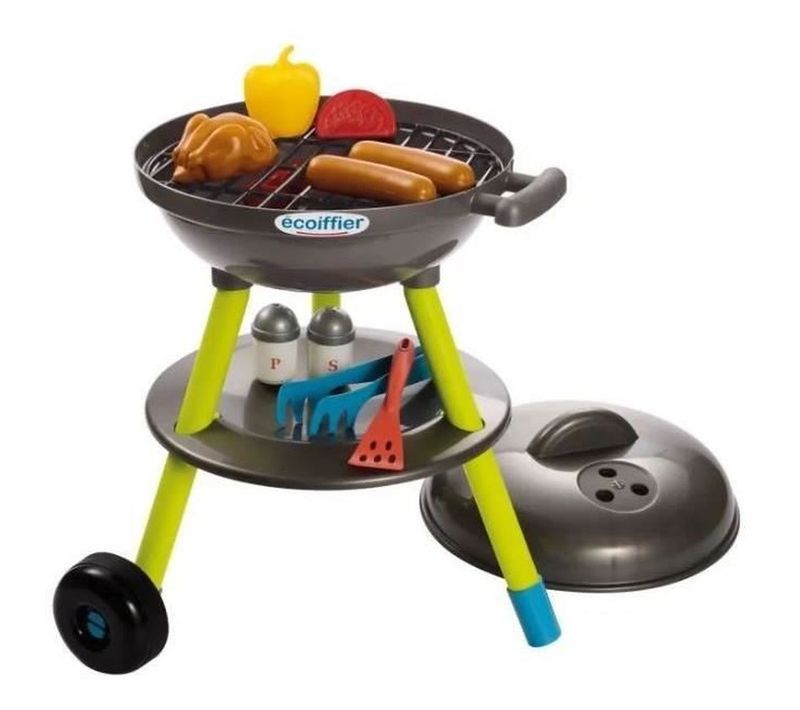 Barbecue à Charbon Pour Enfants - Jeu D'imitation Avec 16 Accessoires - Dès 18 Mois