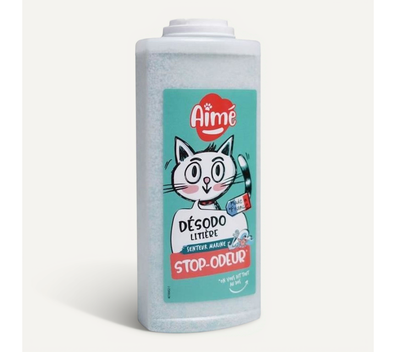 Désodorisant Litière Chat - Parfum Marine, 700 Ml, Sans Amiante